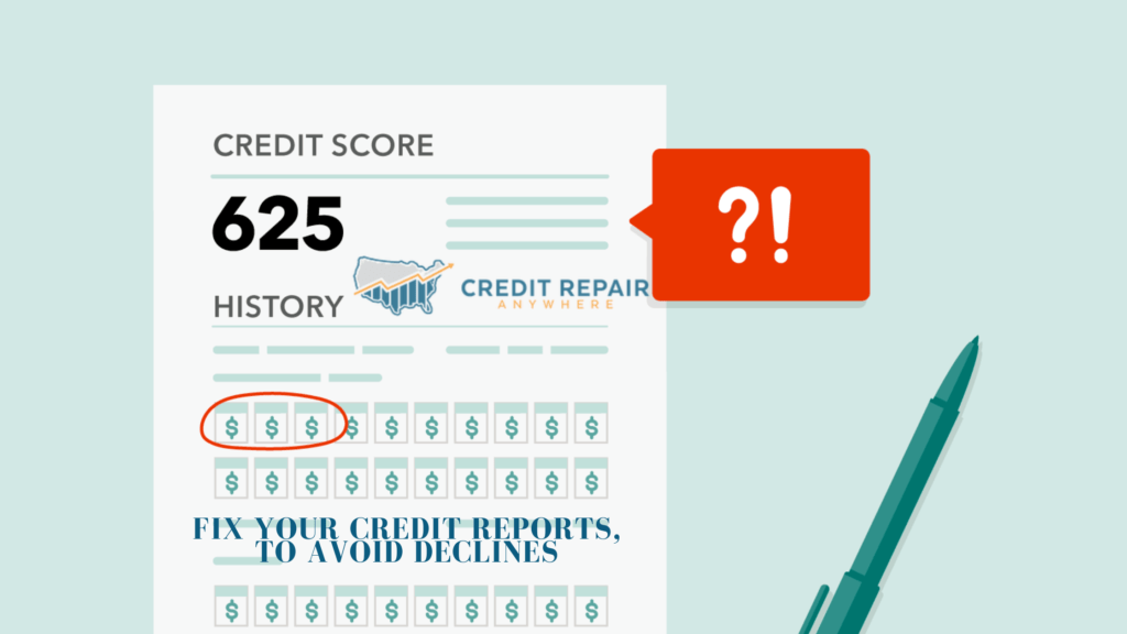 Fix your credit reports, to avoid declines